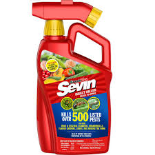 Sevin insecticide in a red bottle