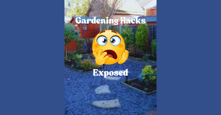 title cover for gardening hacks exposed with shocked emoticon