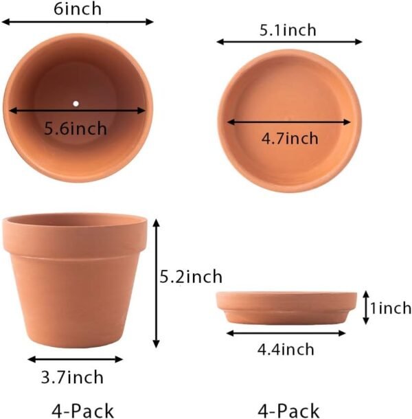 6" Terracotta Pots